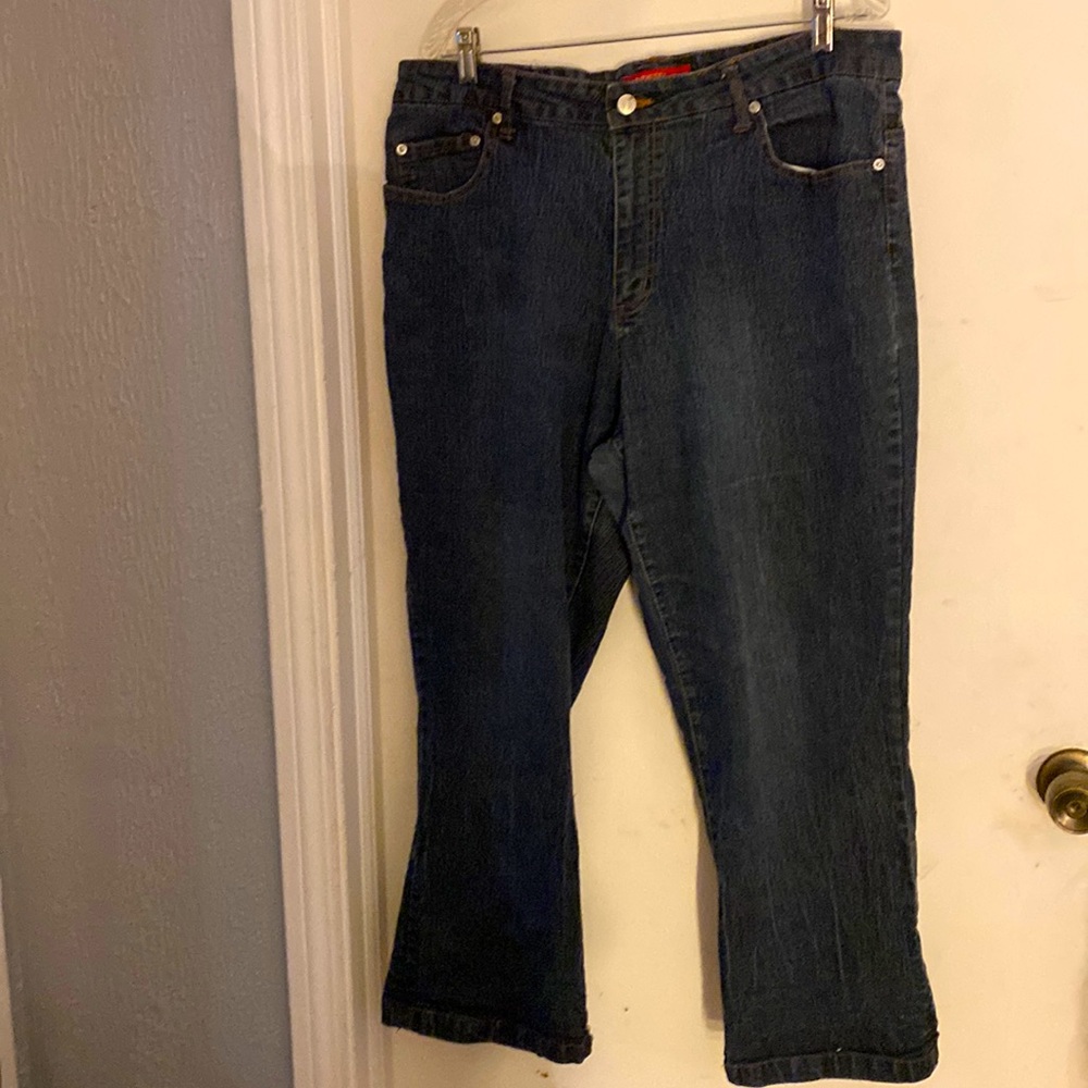 Goddess Trend Women's Straight leg Dark Denim Jeans Plus Size 18